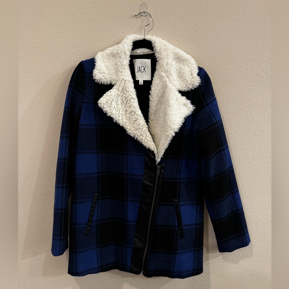 Jack by BB Dakota blue plaid jacket- small